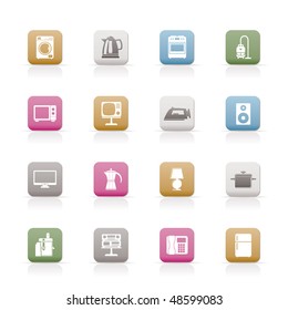 home equipment icons - vector icon set