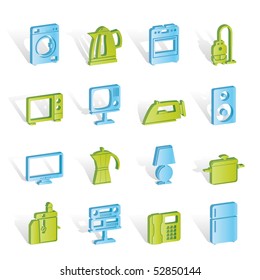 home equipment icons - vector icon set