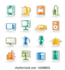 home equipment icons - vector icon set