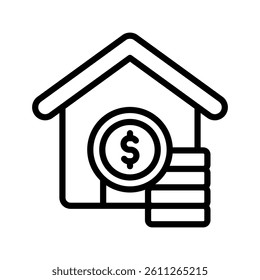Home Equity Line Vector Illustration On White Background.
