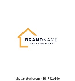 Home estate logo design minimalist icon vector template