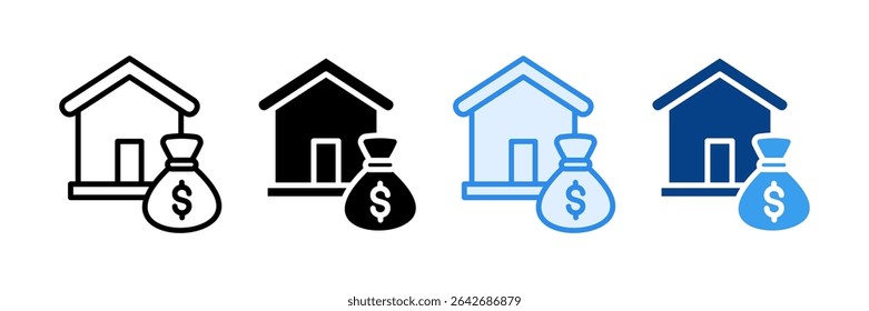 Home Expense Icon Set Multiple Style Collection