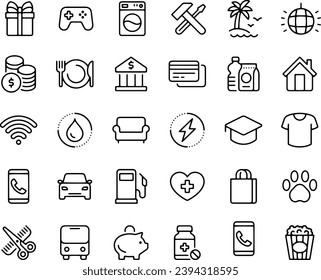 Home Expenses icons vector design