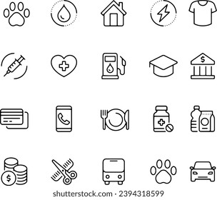 Home Expenses icons vector design