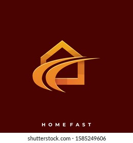 Home Fast Illustration Vector Template. Suitable for Creative Industry, Multimedia, entertainment,  Educations, Shop, and any related business.