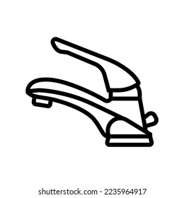 home faucet water line icon vector. home faucet water sign. isolated contour symbol black illustration