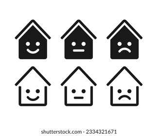 Home feedback icon. Illustration vector