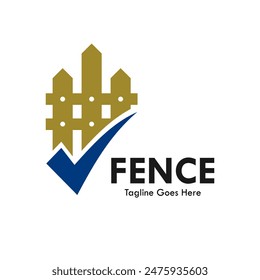 Home fence logo template illustration