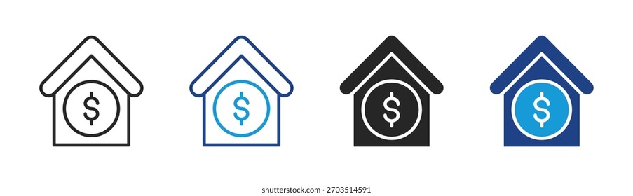 Home Finance-Symbol setzt mehrere Stilkollektionen fest