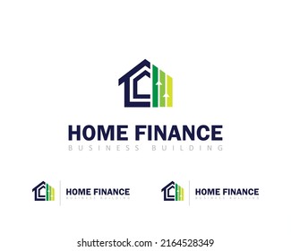 Home Finance Logo Creative Growth Modern Building Design Concept Business