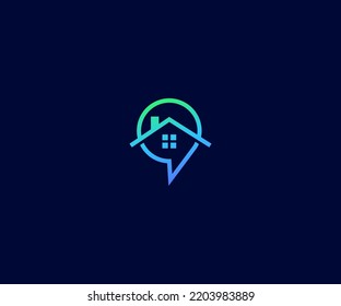 home financial advice logo Vector Template Abstract Monogram Symbol