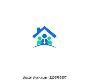 Home Financial Advisor Logo Vector Template Abstract Monogram Symbol