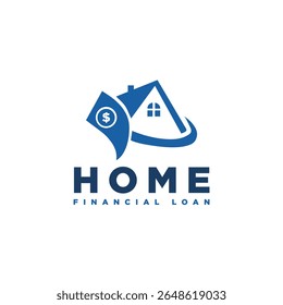 Home Financial Loan Logo Vector Simple