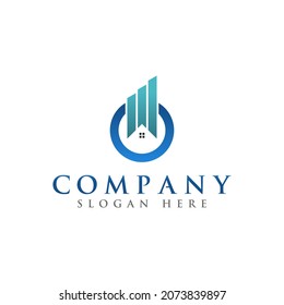 home financial logo, icon and vector