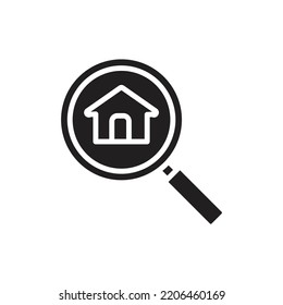Home Finder Filled Icon Vector Illustration