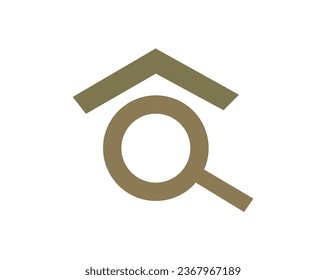símbolos de diseño del logotipo del buscador de casa
