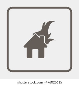 Home fire icon.