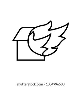Home Fire icon. vector sign symbol