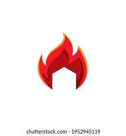 Home Fire logo simple design