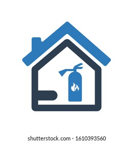 Home fire safety icon, Home fire symbol for your web site , logo, app, UI design