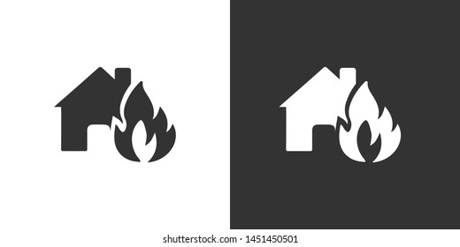 Home Fire Symbol Icon Vector