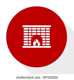 home  fireplace icon  