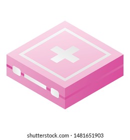 Home first aid kit icon. Isometric of home first aid kit vector icon for web design isolated on white background
