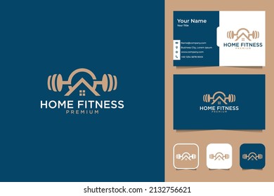 home fitness elegant logo design and business card