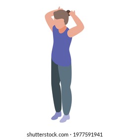 Home fitness icon. Isometric of Home fitness vector icon for web design isolated on white background