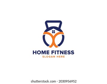 Home Fitness Logo Vector Template