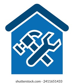 Home Fixer icon line vector illustration