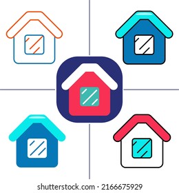 home in flat design style