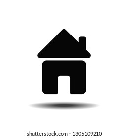 Home flat design vector icon