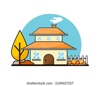 Home flat design vector on white background