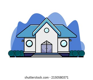 Home flat design vector on white background