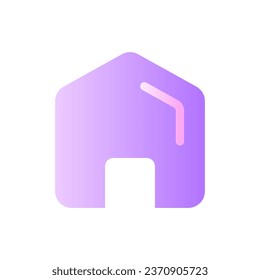 Home flat gradient two-color ui icon. Real estate. Cozy house. Property mortgage. Website homepage. Simple filled pictogram. GUI, UX design for mobile application. Vector isolated RGB illustration