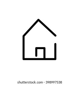 Home flat icon isolate on white background vector illustration eps 10