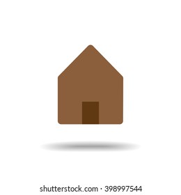 Home flat icon isolate on white background vector illustration eps 10