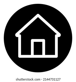 Icono plano residencial aislado en fondo blanco