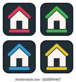 Conjunto de iconos planos para Sitios web y App aislados sobre fondo blanco.