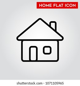 Home Flat Icon Vector