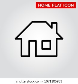 Home Flat Icon Vector