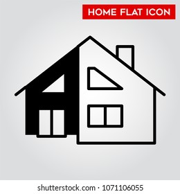 Home Flat Icon Vector