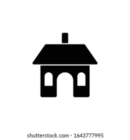 Home flat icon. Vector illustration. High Quality