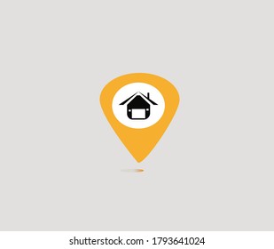 Home flat icon. Vector illustration.