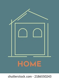 Home flat icon vector illustration for website or poster