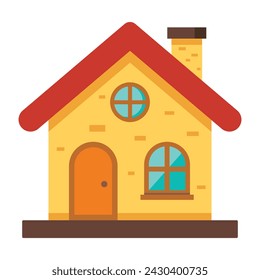 Home flat icon. vector illustration.