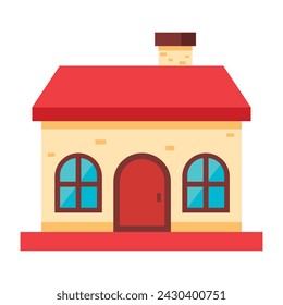 Home flat icon. vector illustration.