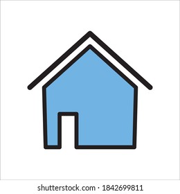 Home Flat Icon Vector Logo Template Illustration
