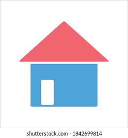 Home Flat Icon Vector Logo Template Illustration
